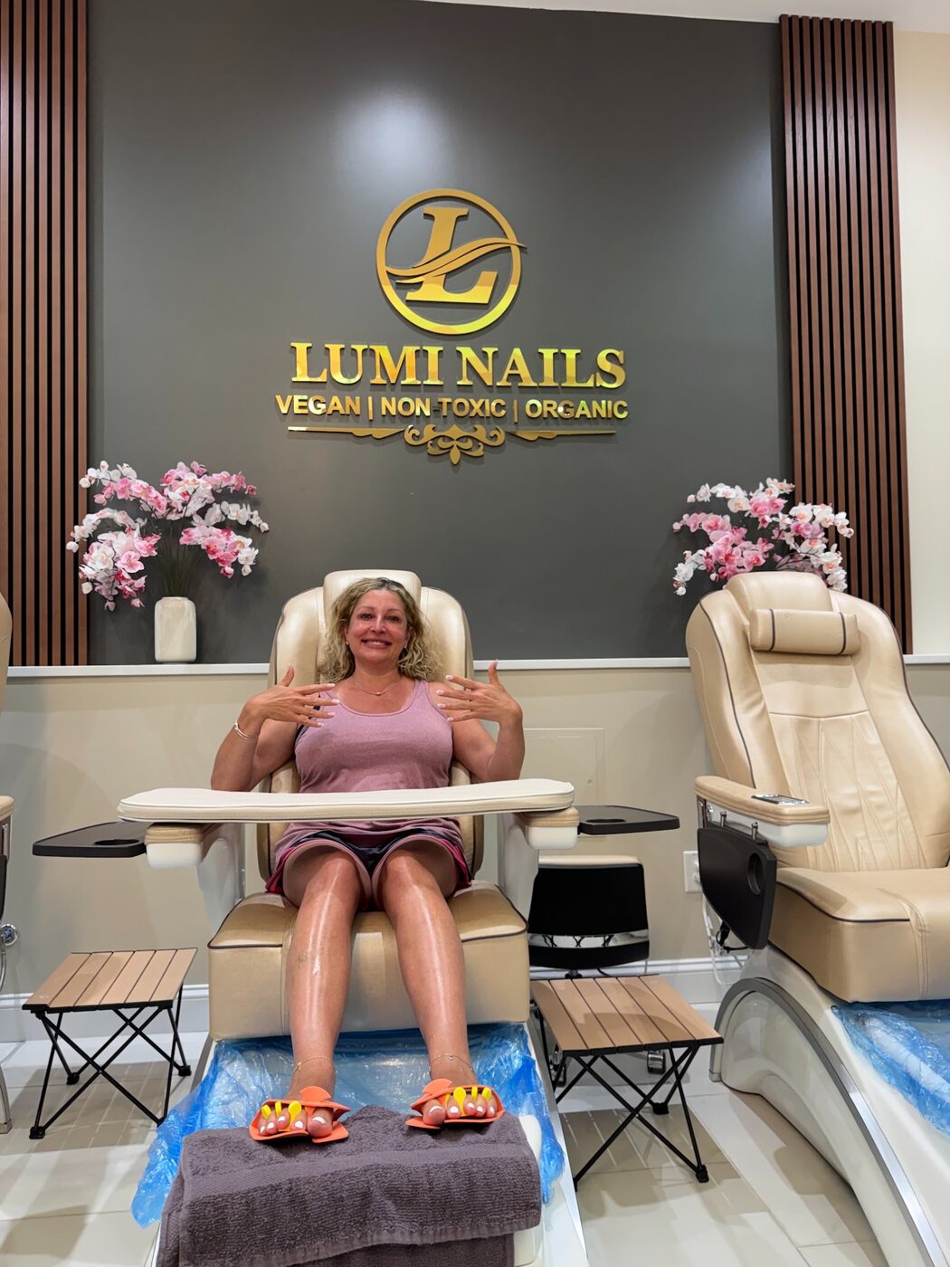 Freshly finished manicure at Lumi Nails