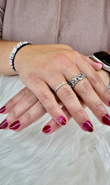 Multicolor glitter nail design at Lumi Nails